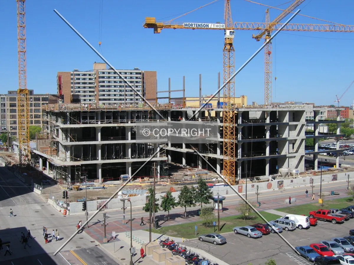 General view from atop the Skyway Parking Ramp