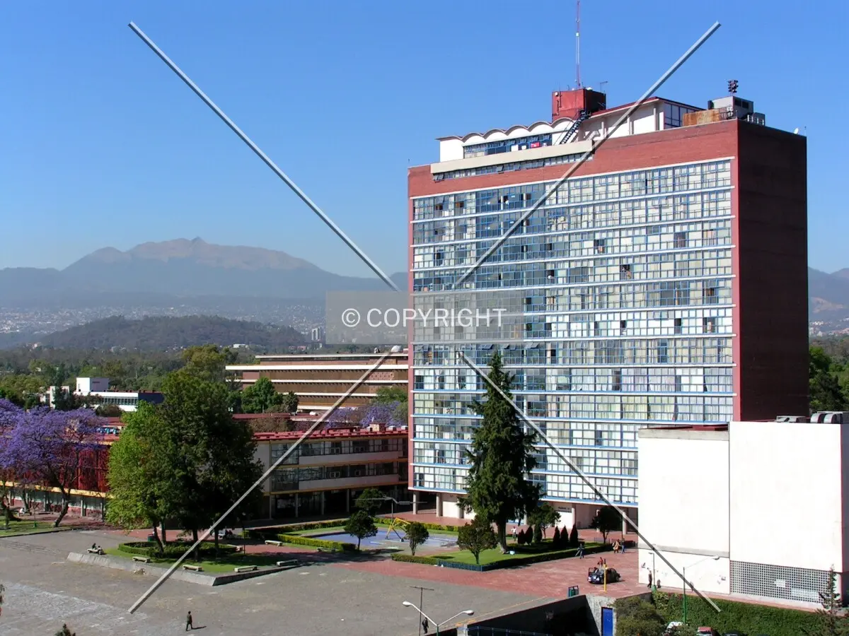 View from the northeast, with the Ajusco volcano at the background