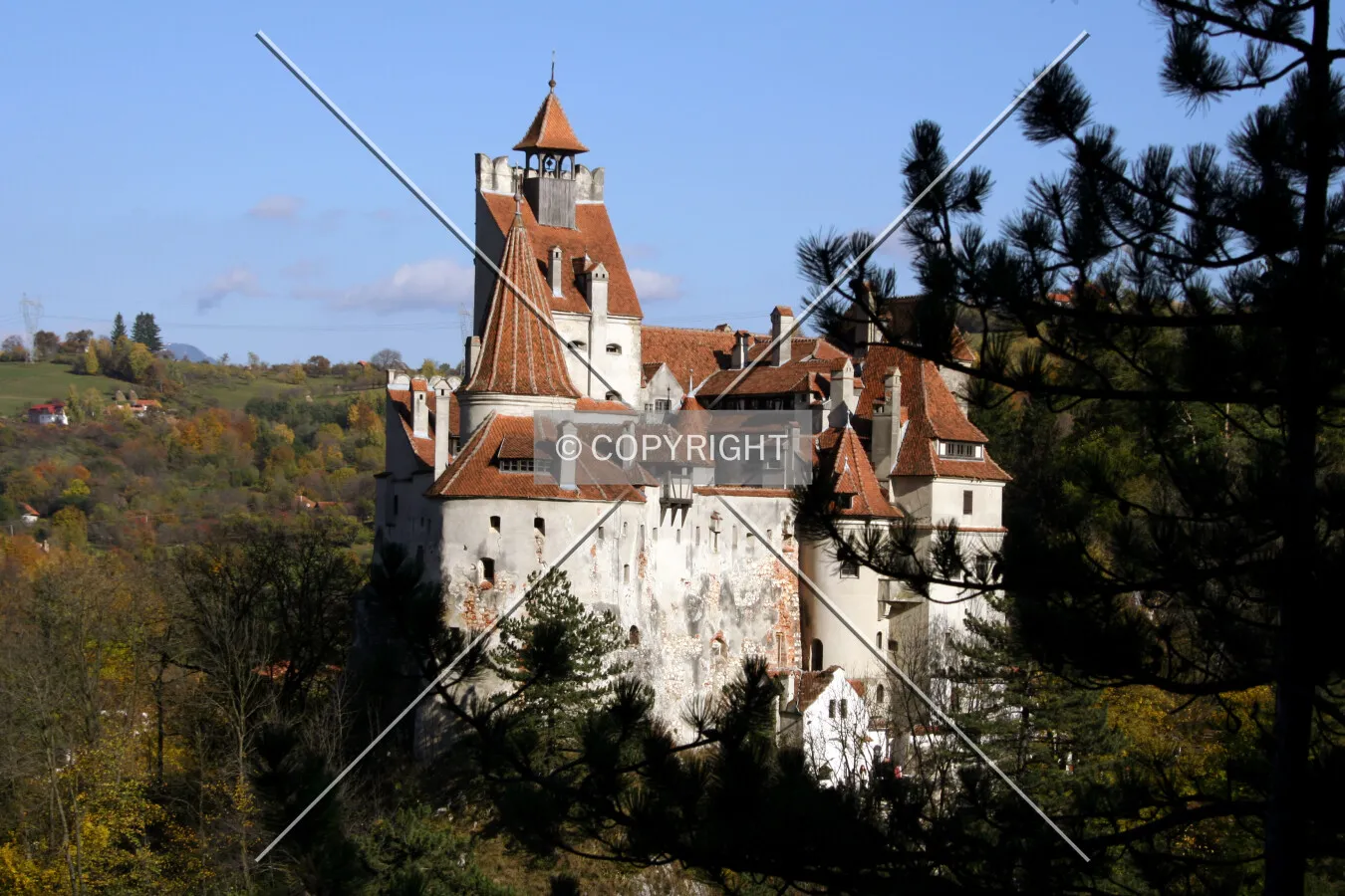 View from a neighboring hillside