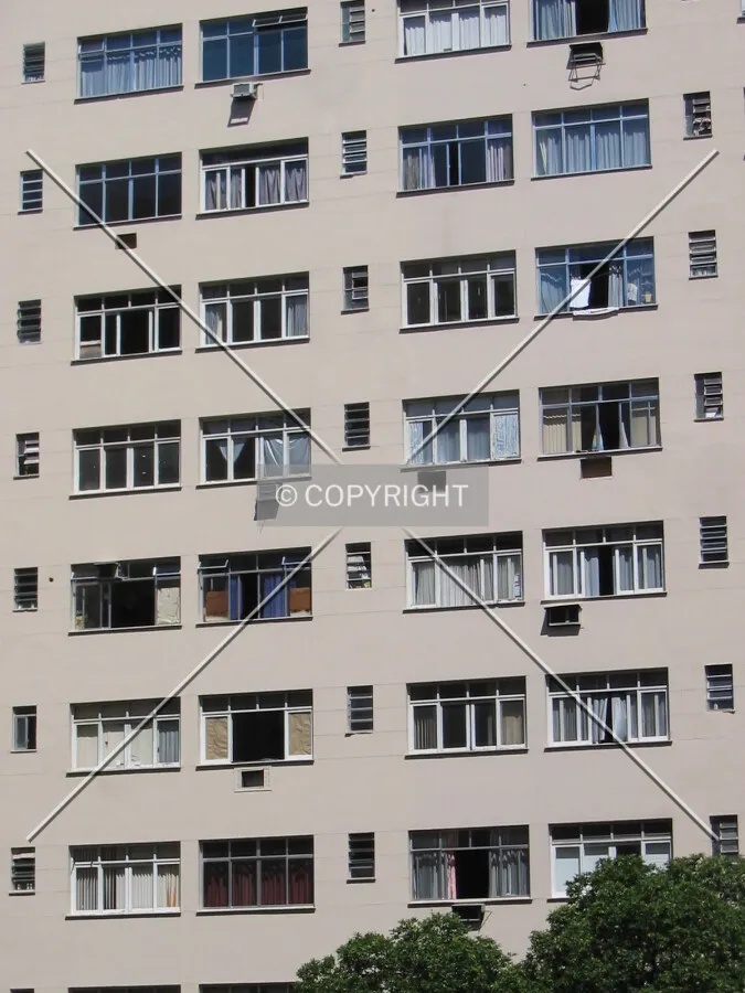 A close view of the facade