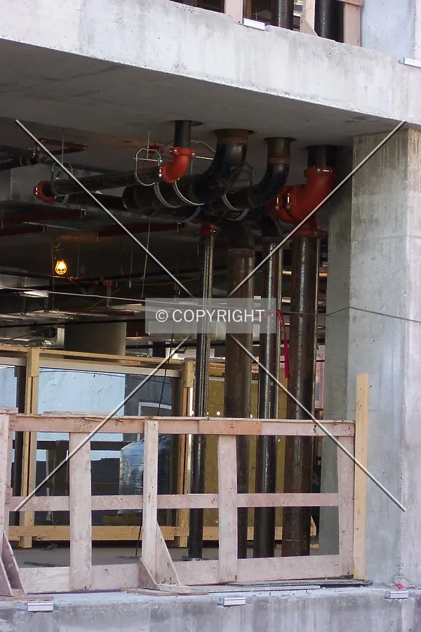 Main water and sewer pipes