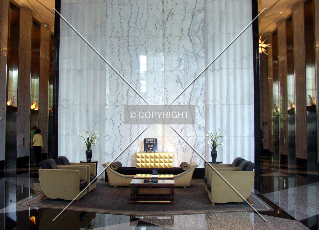 Main lobby as seen from just inside the North Tryon Street entrance