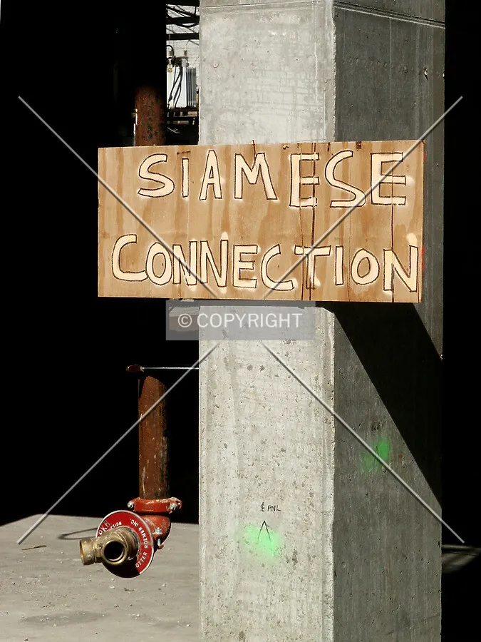 Siamese connection on 13th Street