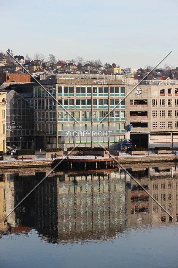 Elevated view from the southwest
