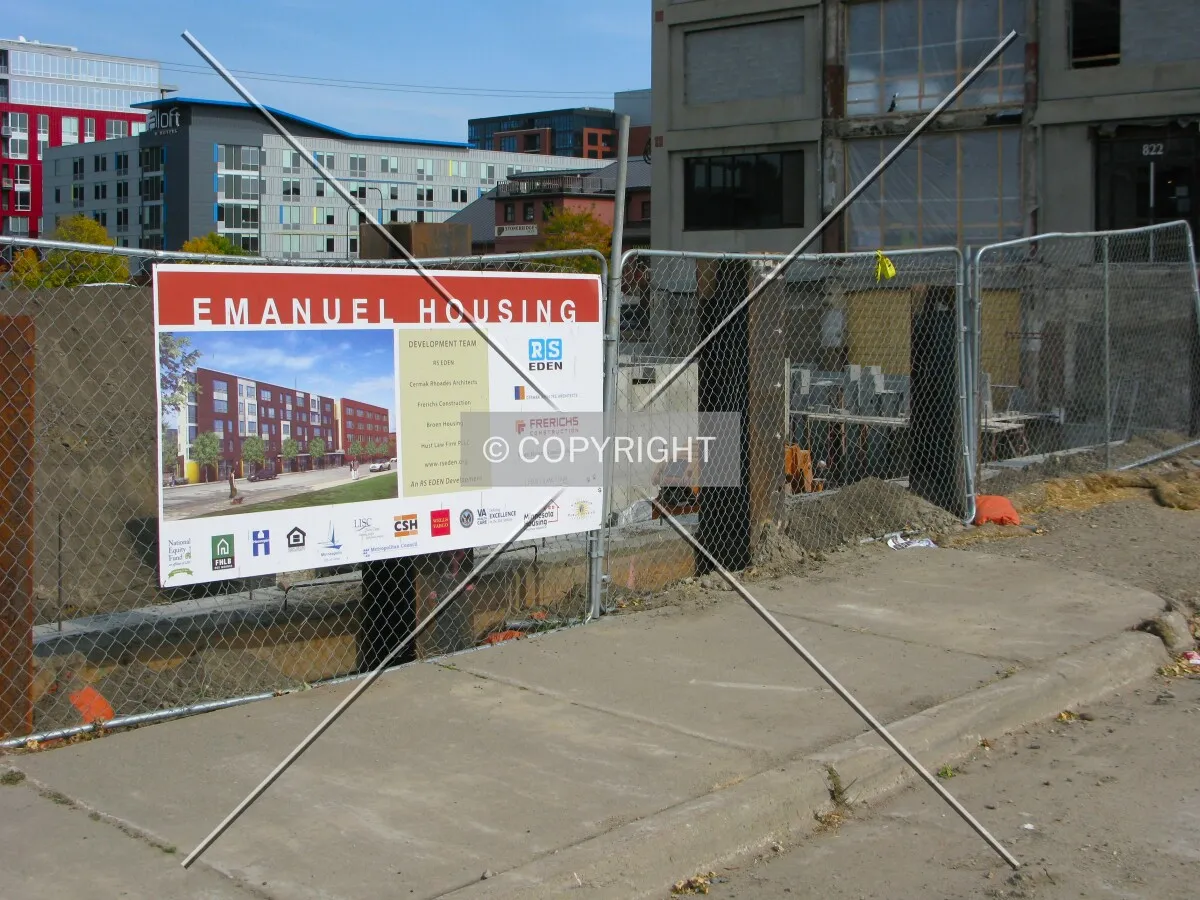 View to the northeast from 3rd Street South