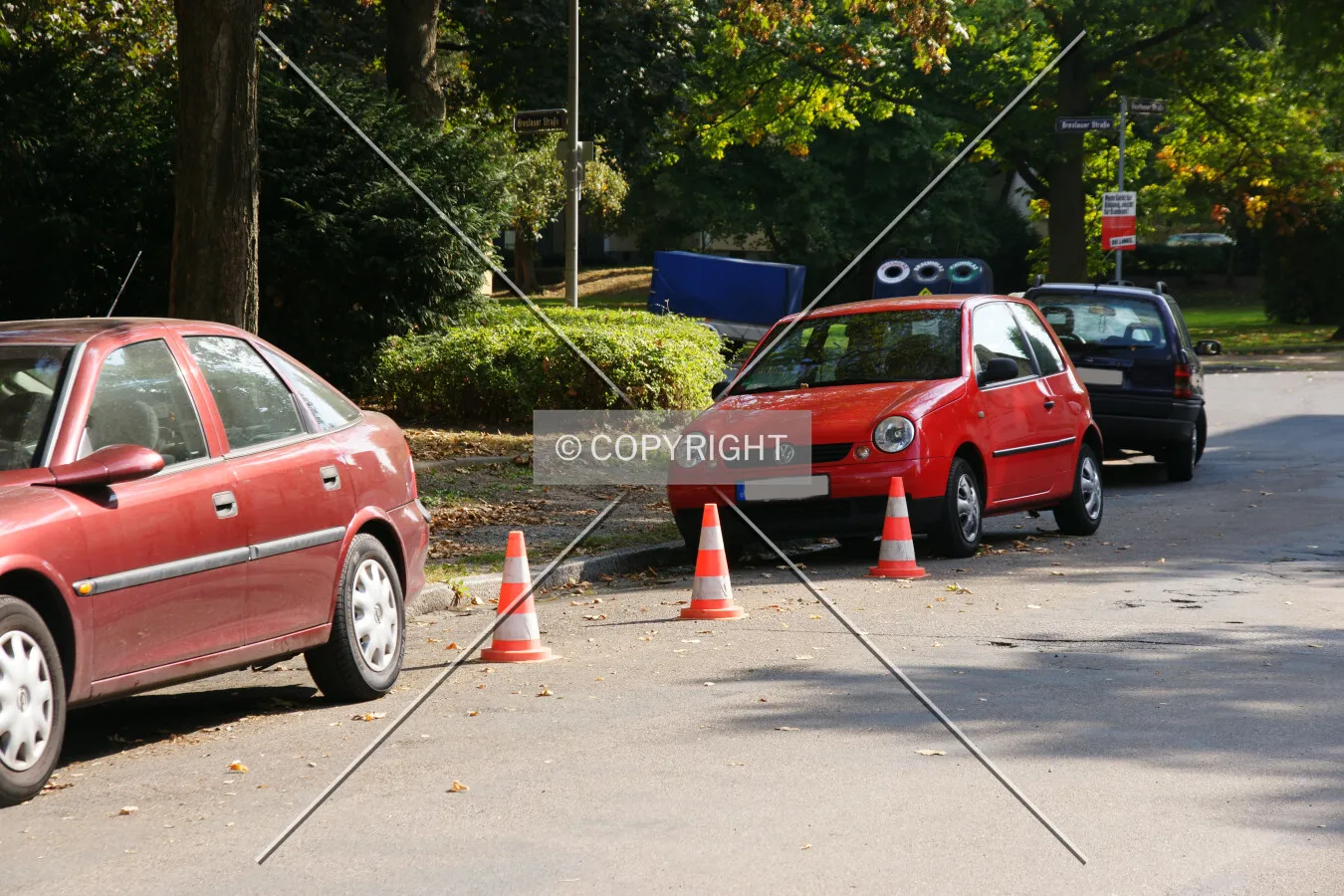 A resident has reserved a parking place