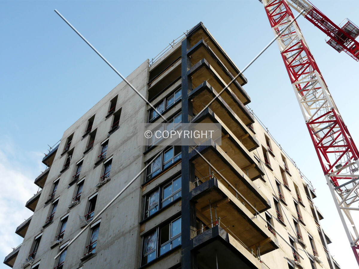 Looking up the north corner