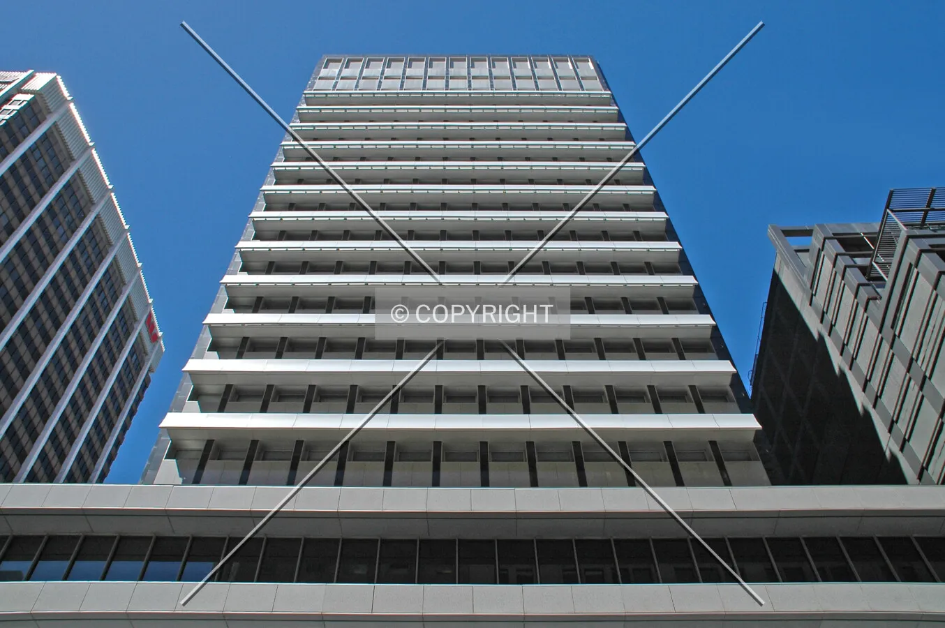 Looking up the west side