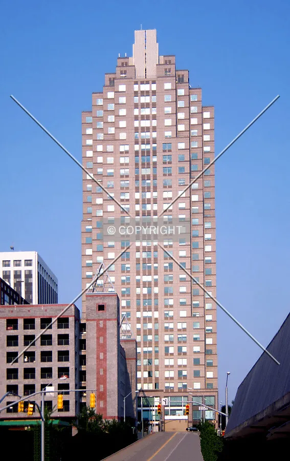View from the west along Cabarrus Street