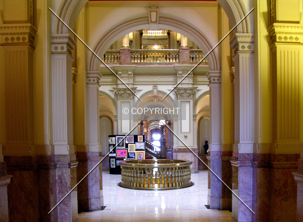 Looking north into the north wing