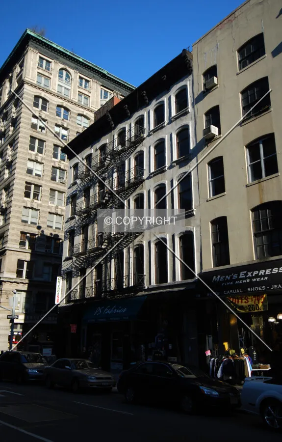 Viewed along Broadway