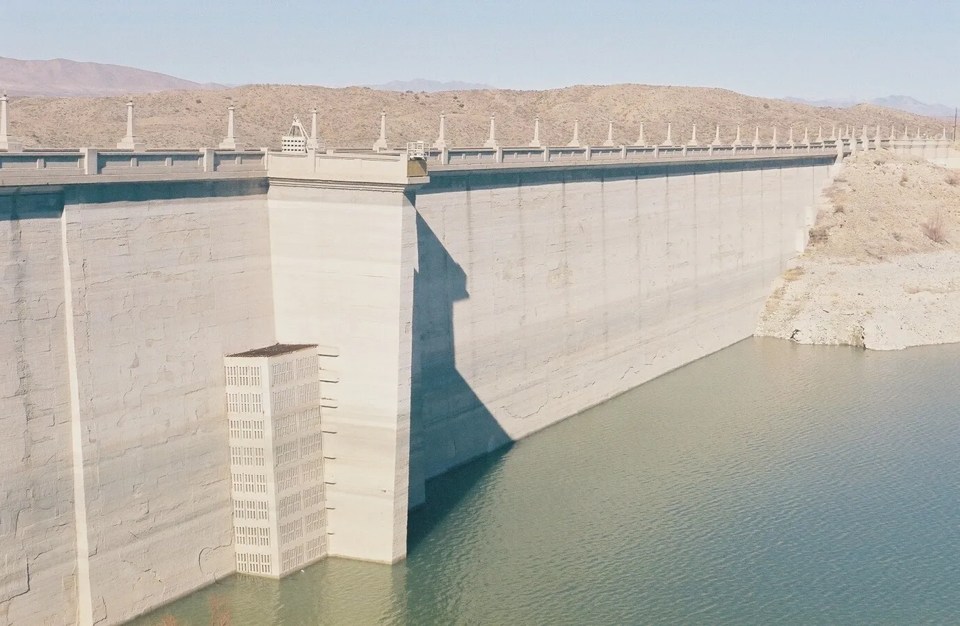 Upstream side showing extremely low water level