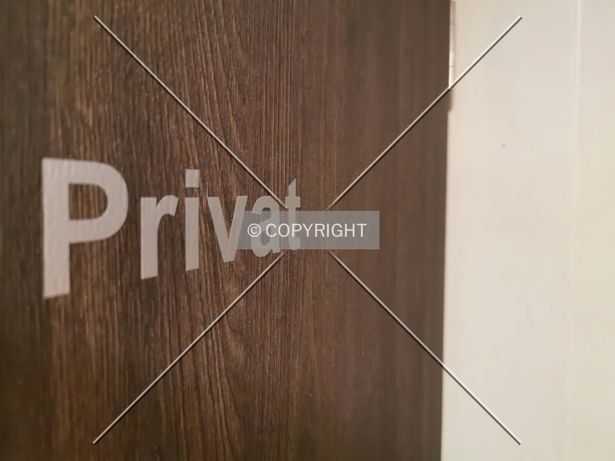 Privat - Private - sign at door