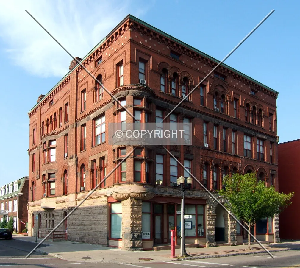 View from the southwest at Genesee and Castle Streets