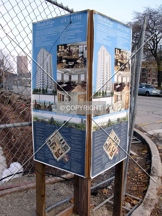 Project board on East Knapp Street