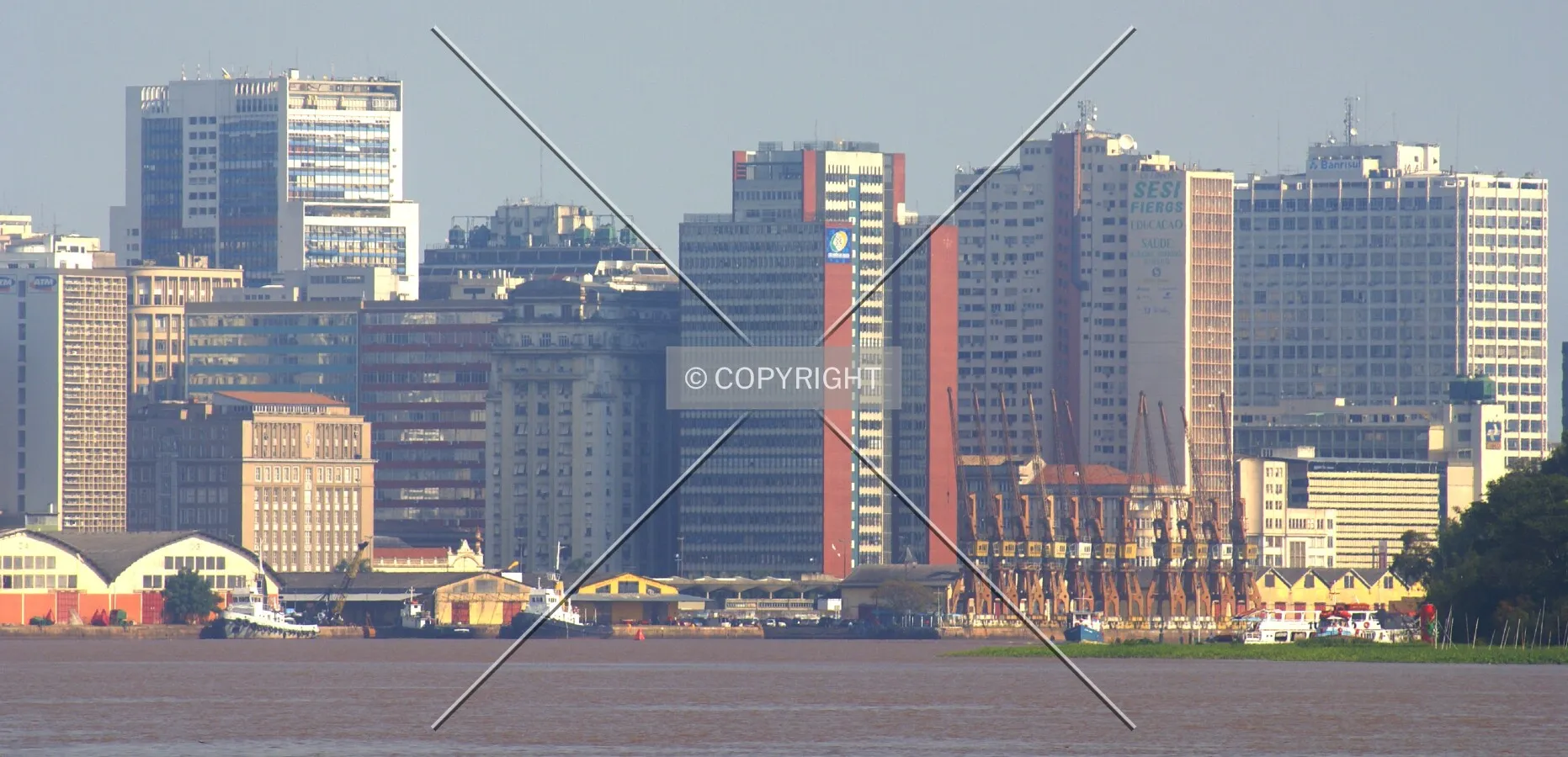 Downtown skyline seen from the docks