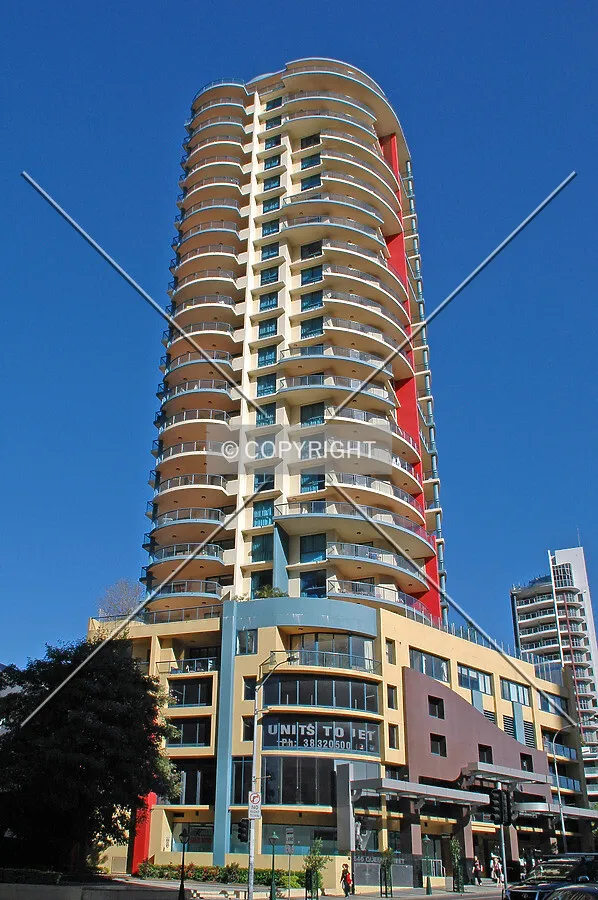 Looking up from Adelaide Street