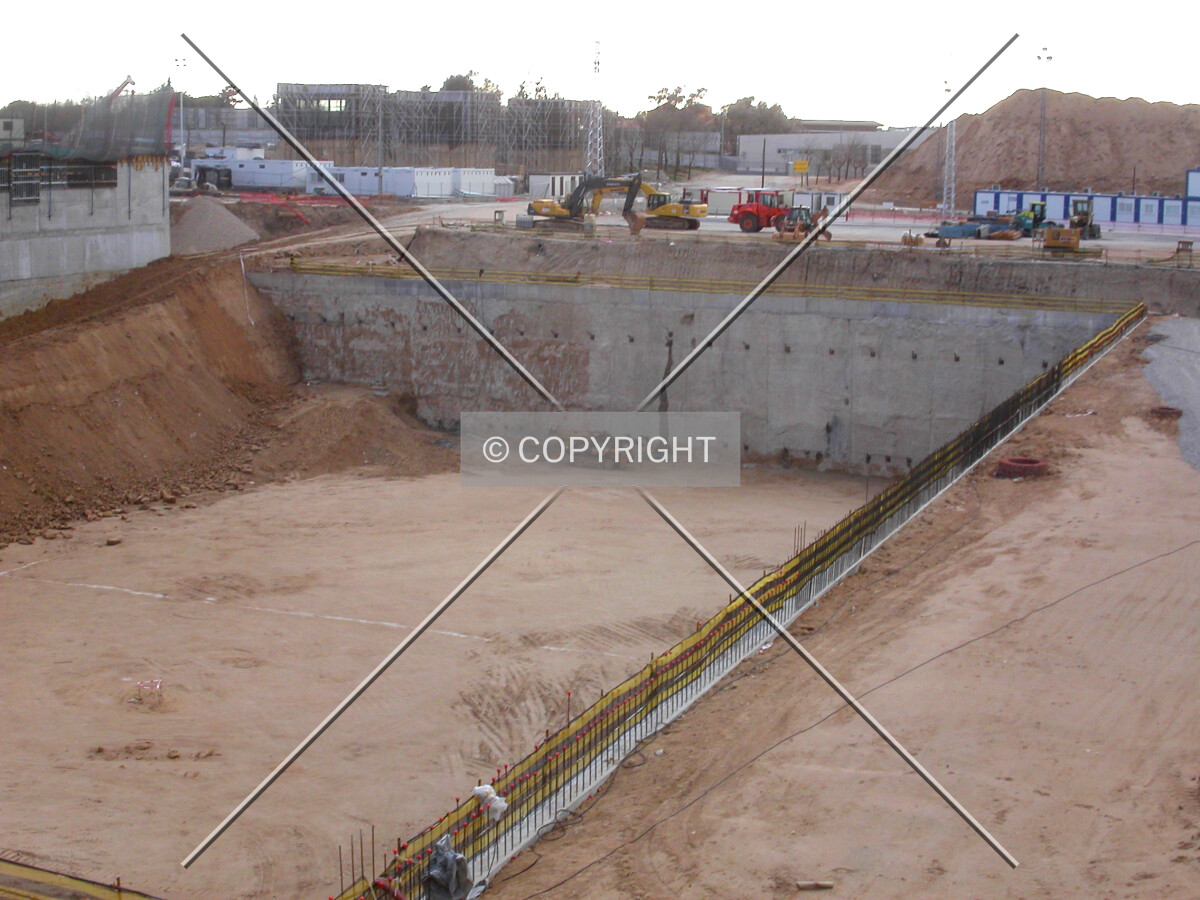 The construction area as seen from the northeast