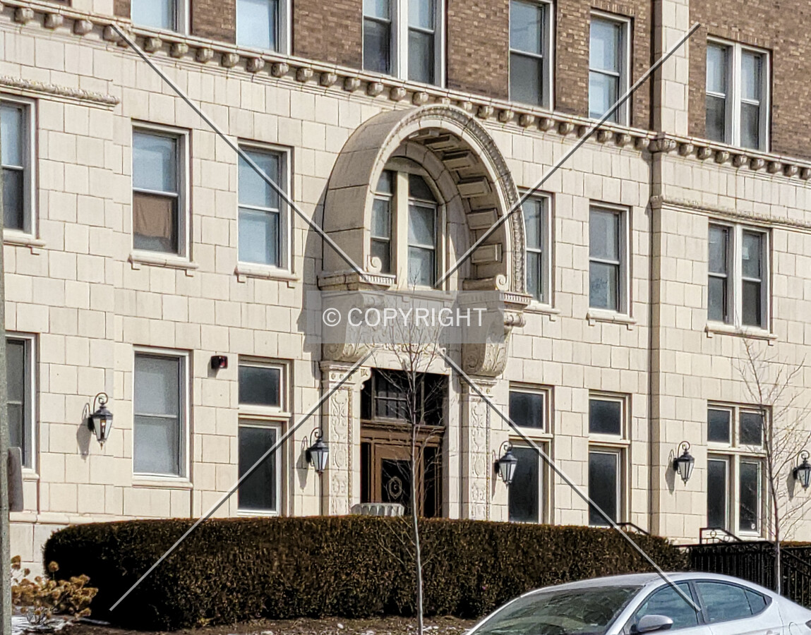 Main entrance from the southwest; February 14, 2021