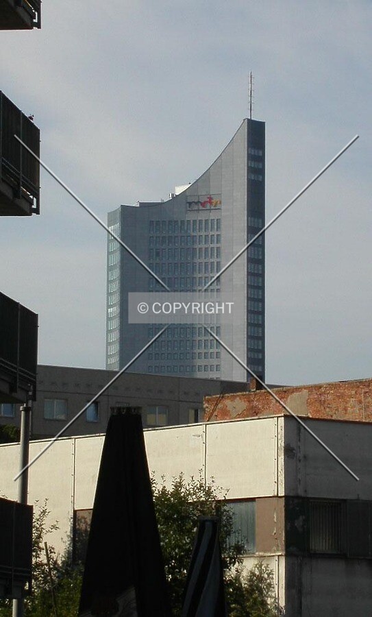 Top floors of the tower seen in the distance