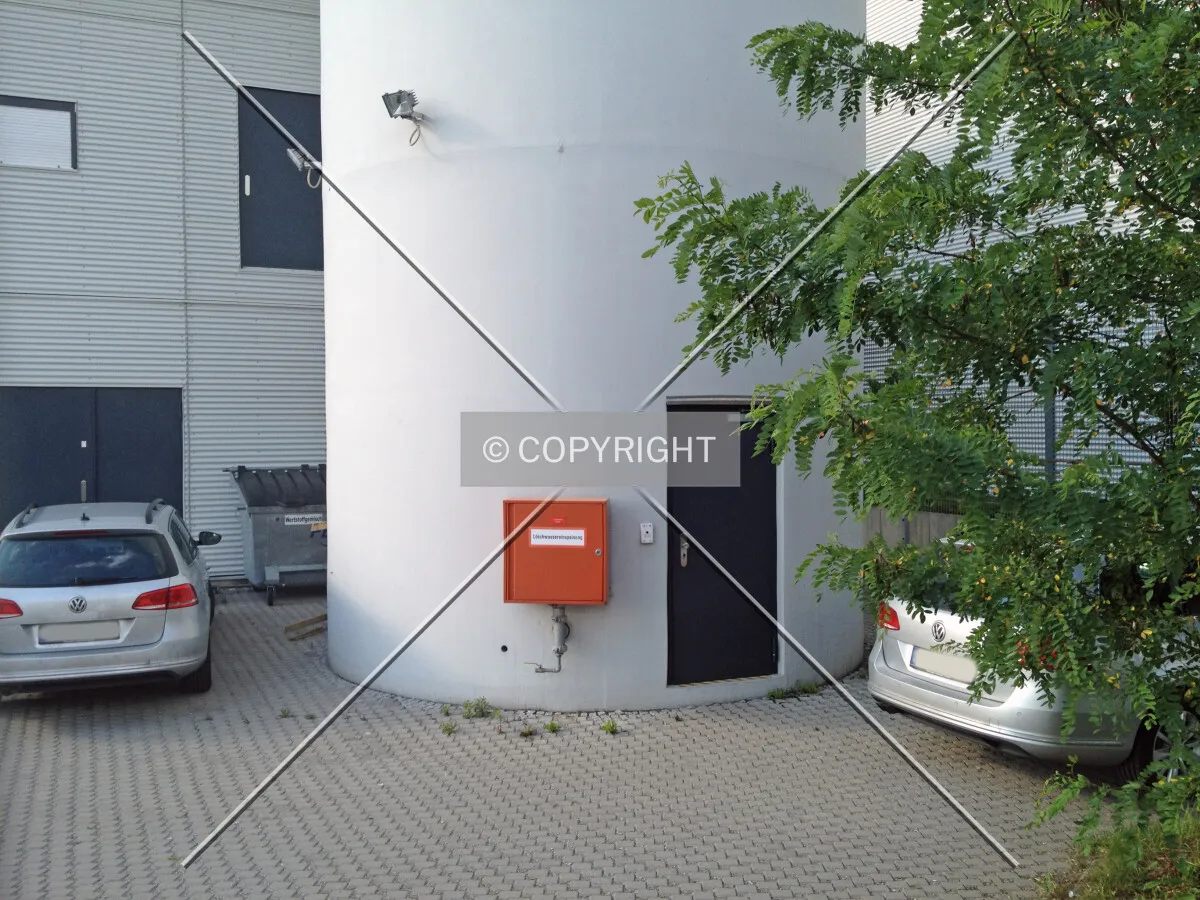 Base of the radar tower and entrance door