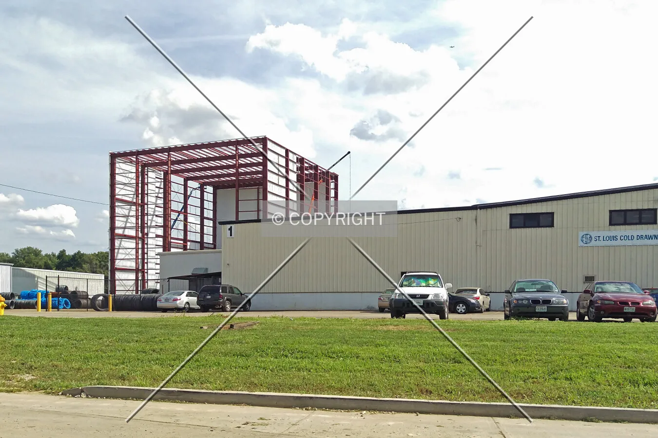 View from the northwest during renovation; August 21, 2015