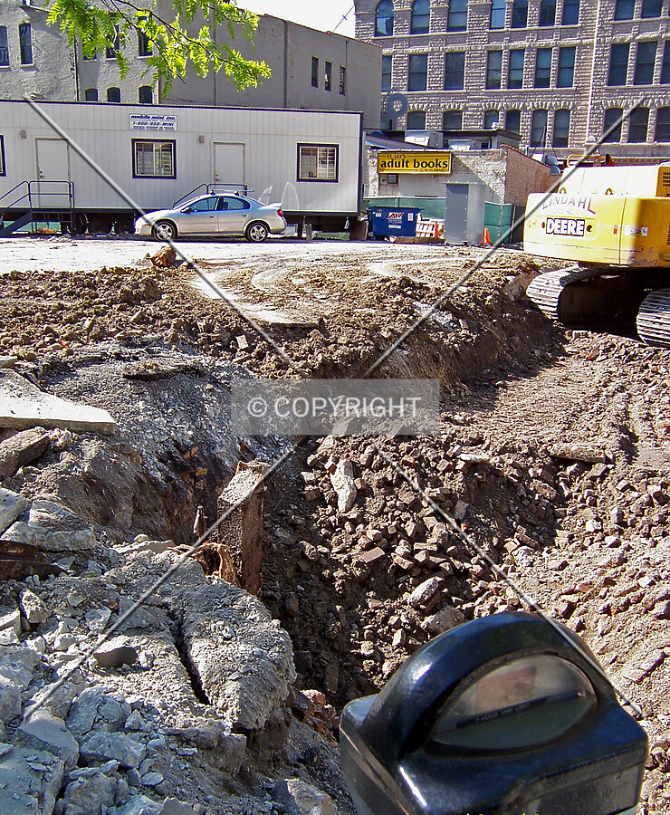 Looking northwest across the site