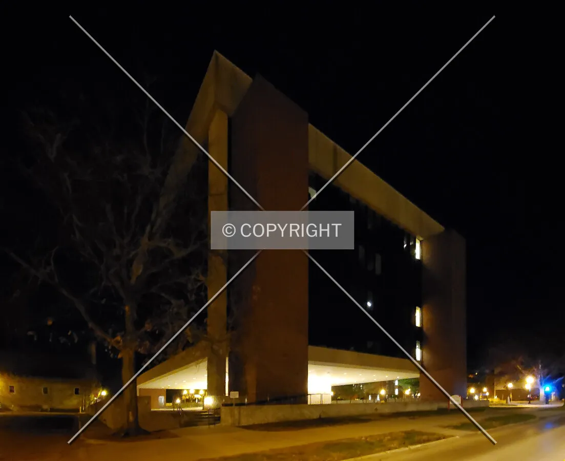 Southwest view at night; November 2, 2019