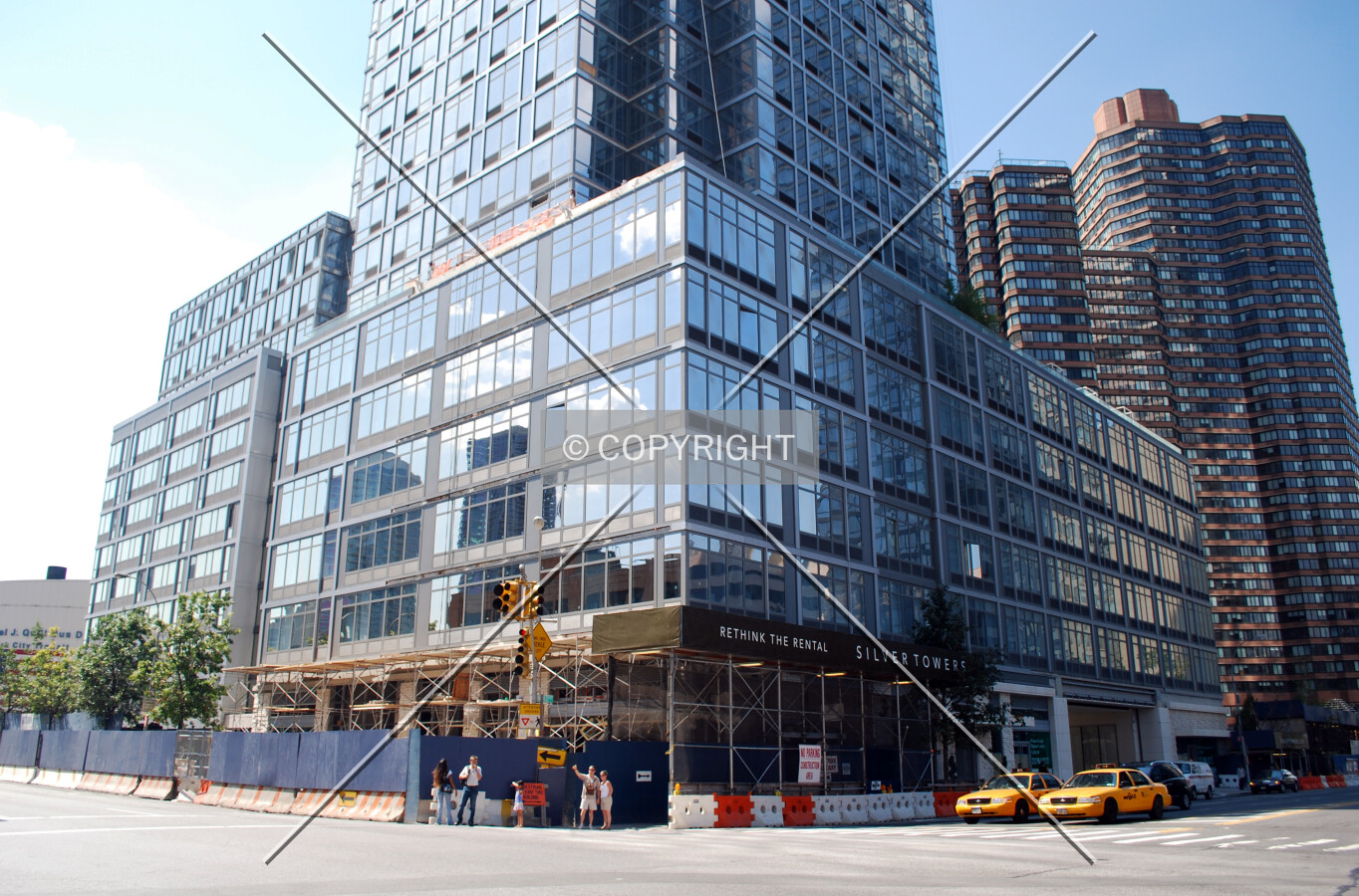 Finishing touches at the northeastern corner