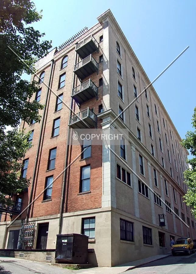 View from the northeast on Walnut Street