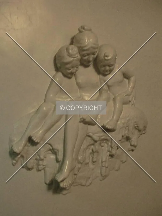 Sculpture in front vestibule
