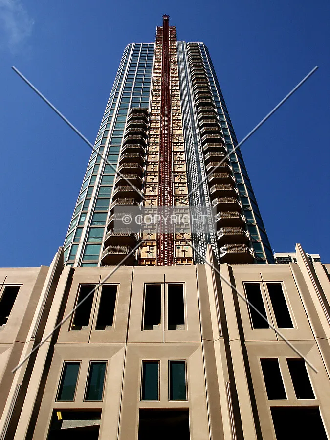 Looking up from the south