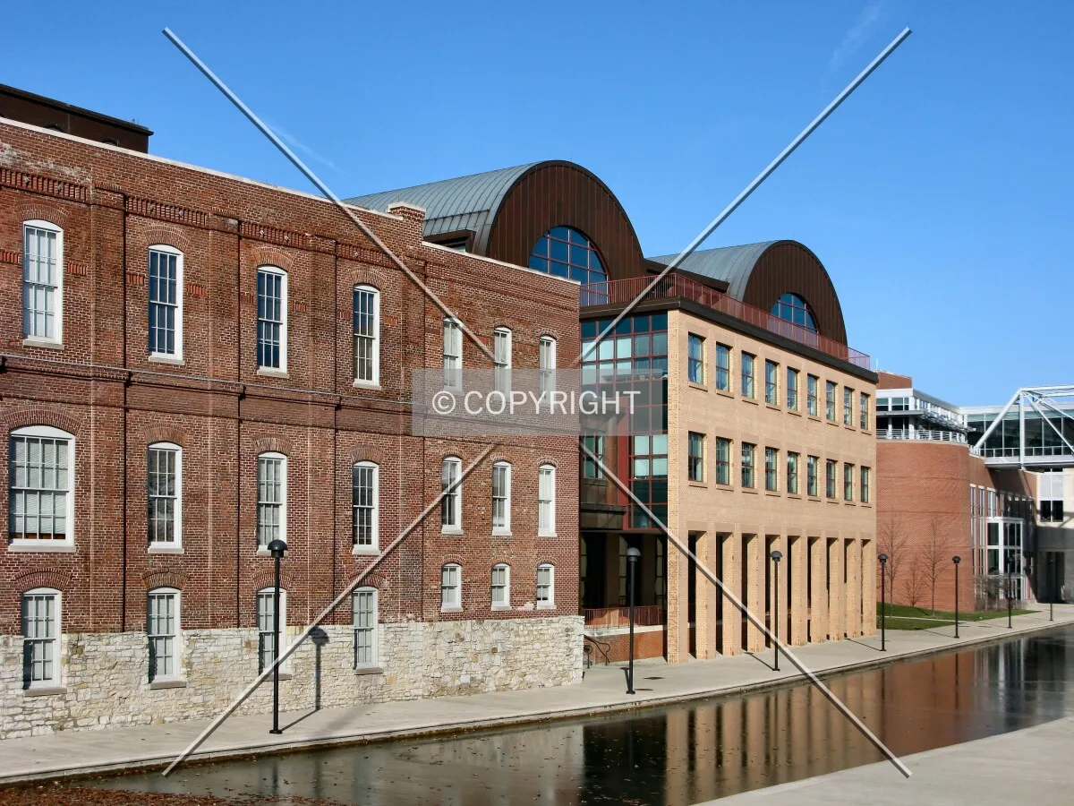 Administrative section along the west side of the Indianapolis Central Canal