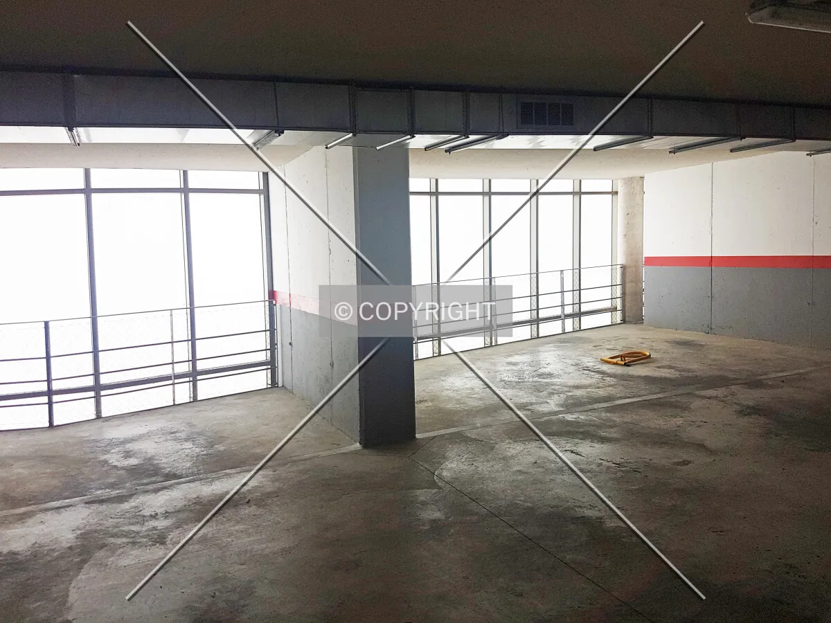 The underground car park which is shared between the two Gemelos 28 towers