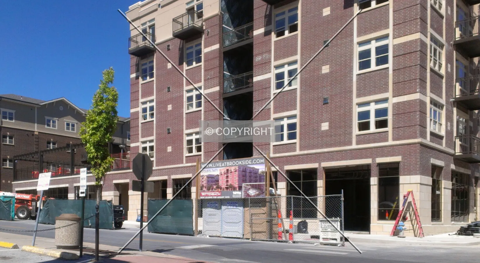 From the southwest during construction; July 27, 2012