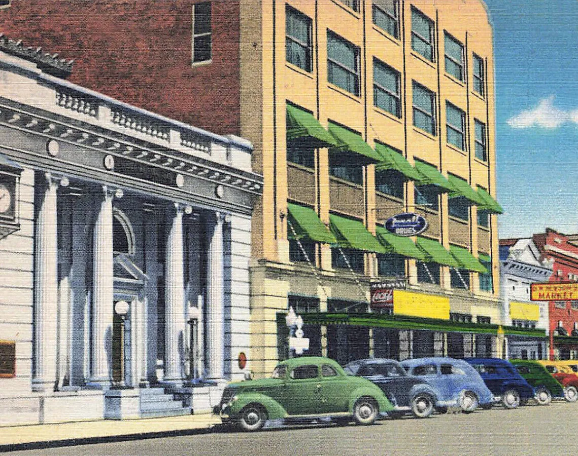 Vintage view from the southwest