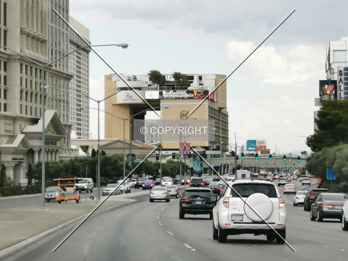 Driving through Las Vegas
