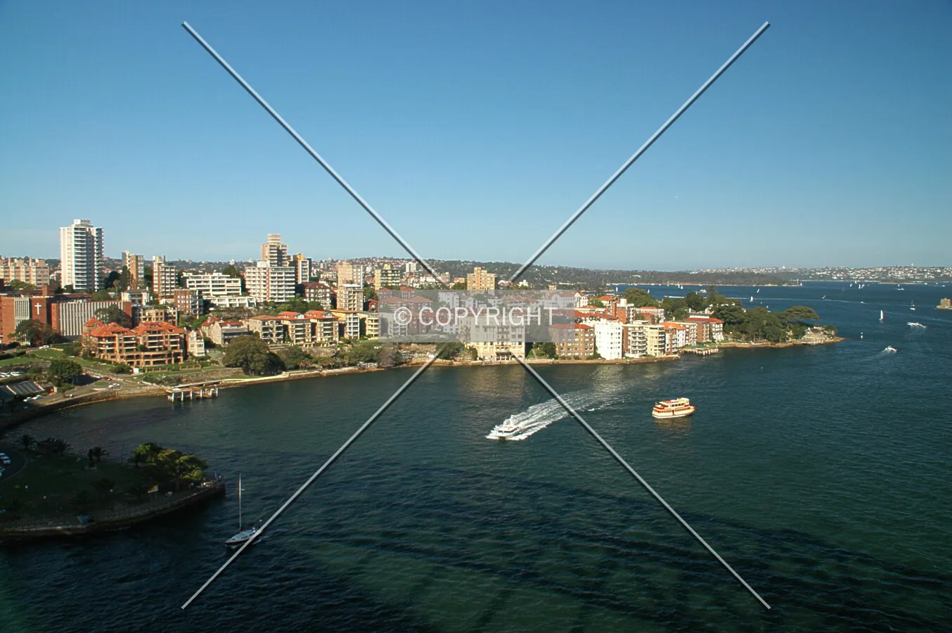 Looking northeast from the Harbour Bridge