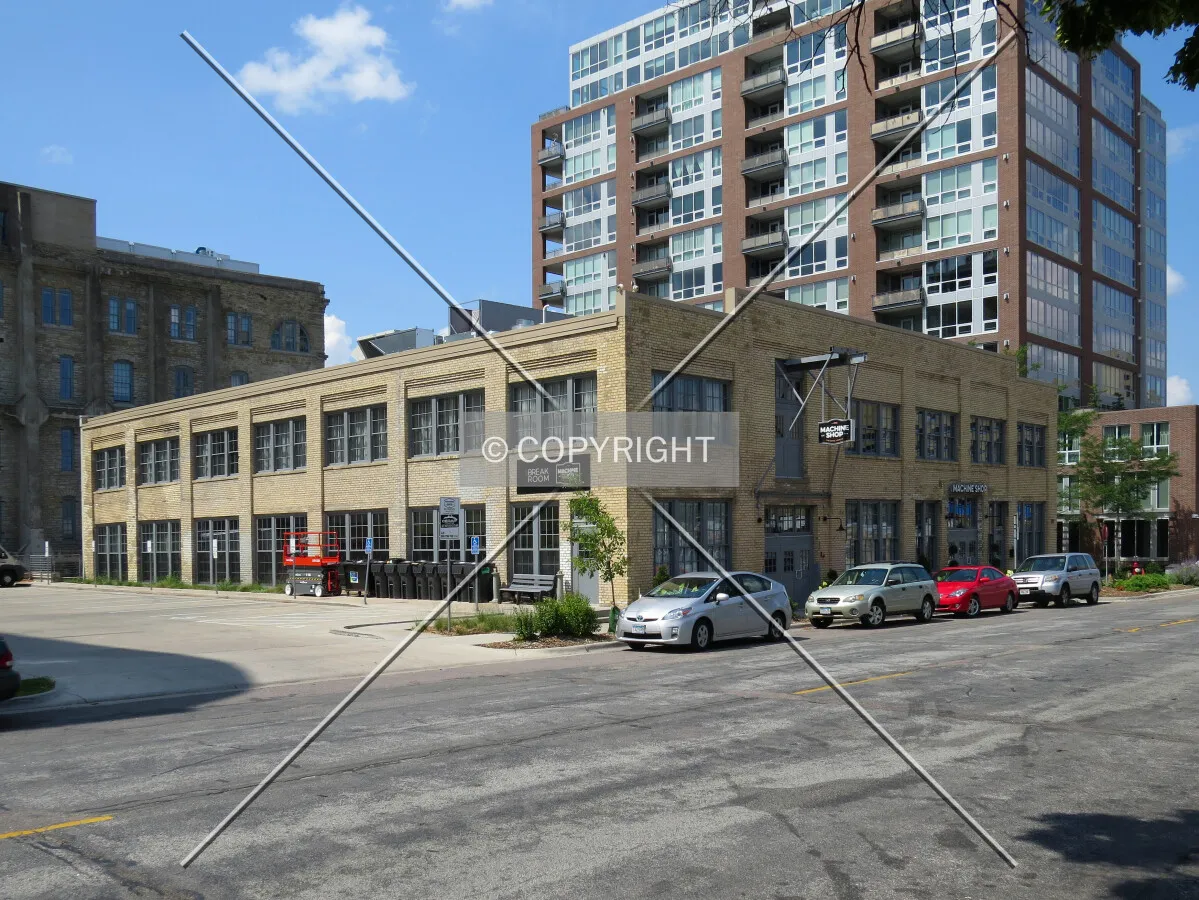 View to the southwest across 2nd Street SE