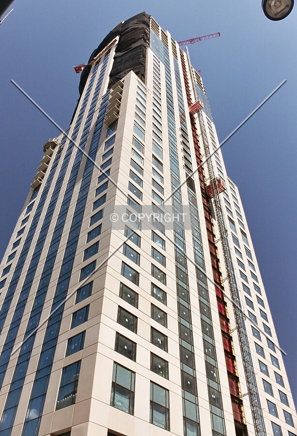 Looking up the south corner