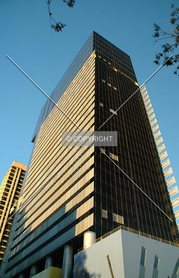 Looking up the west corner