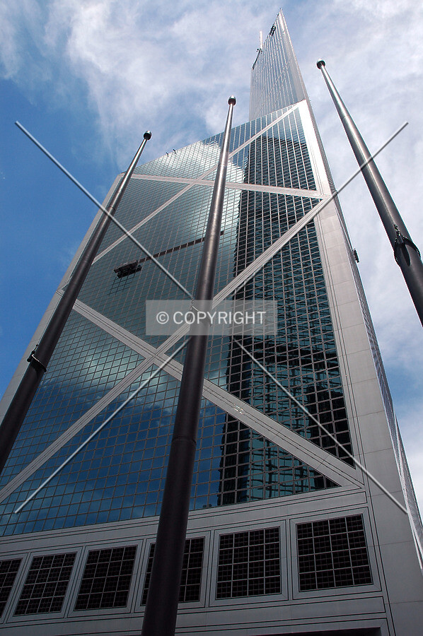 The tower soars above Garden Road