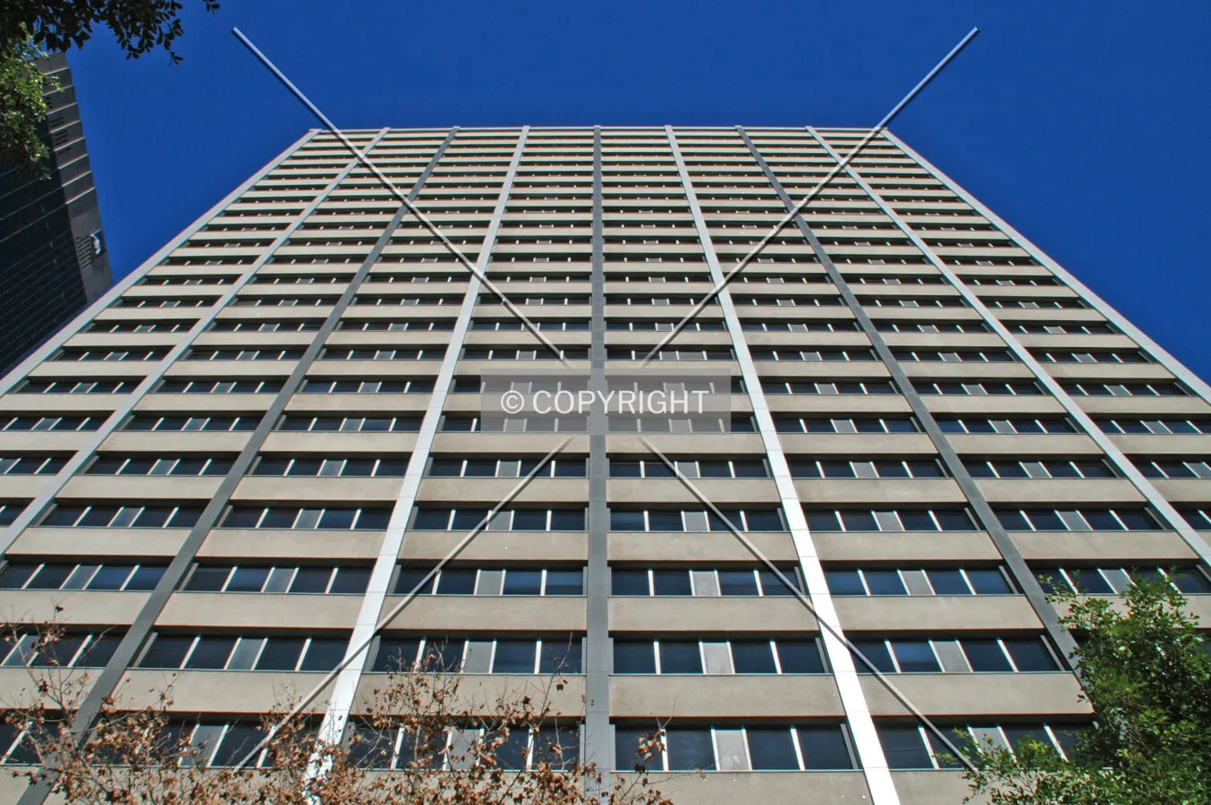 Looking up the north side