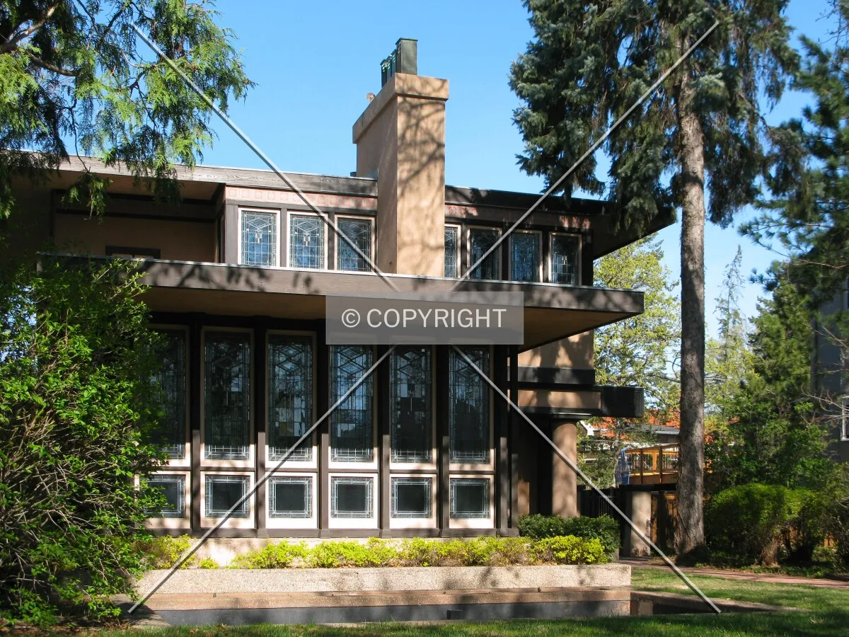 Full front elevation and front yard