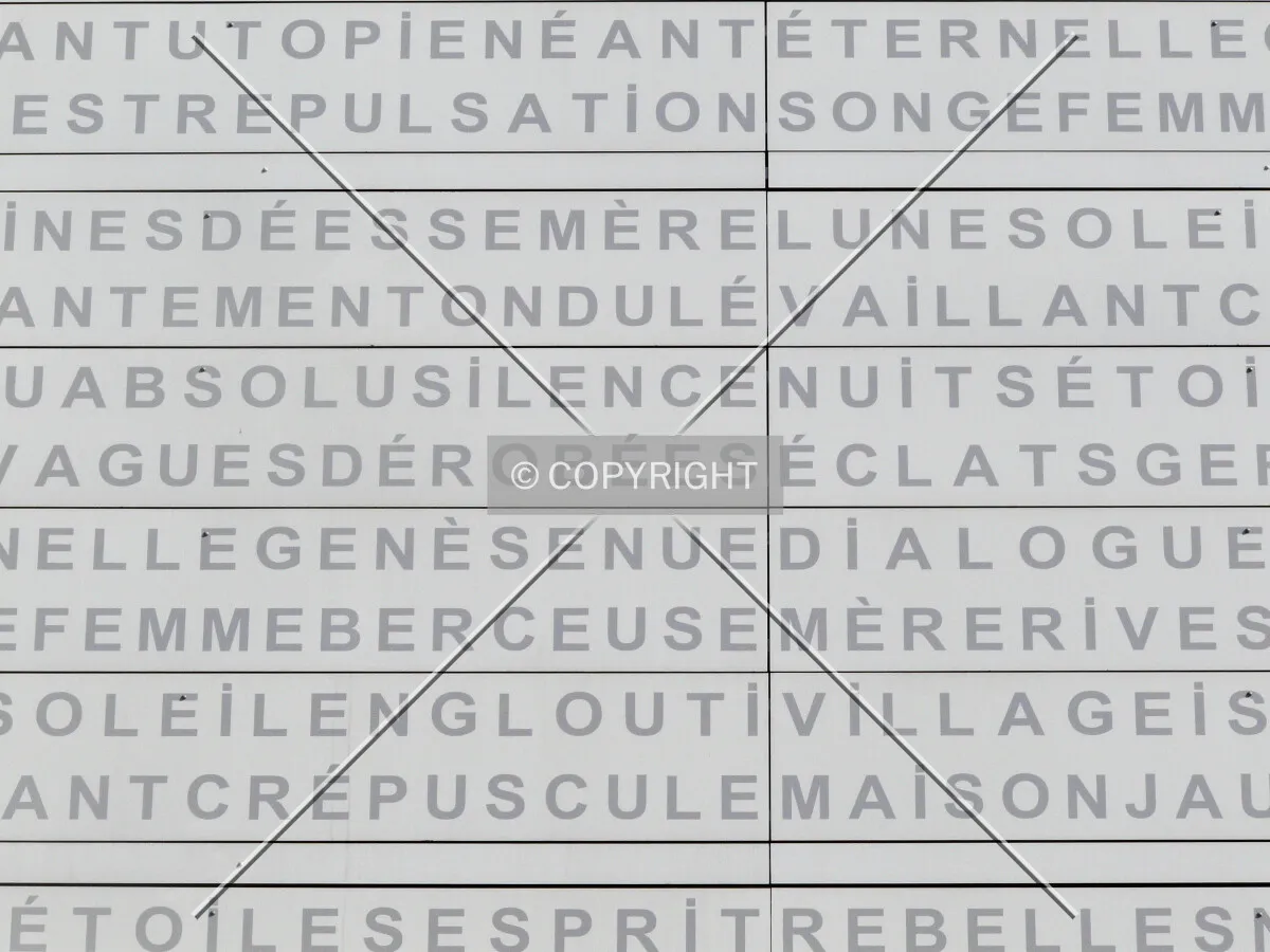 Words on the facade