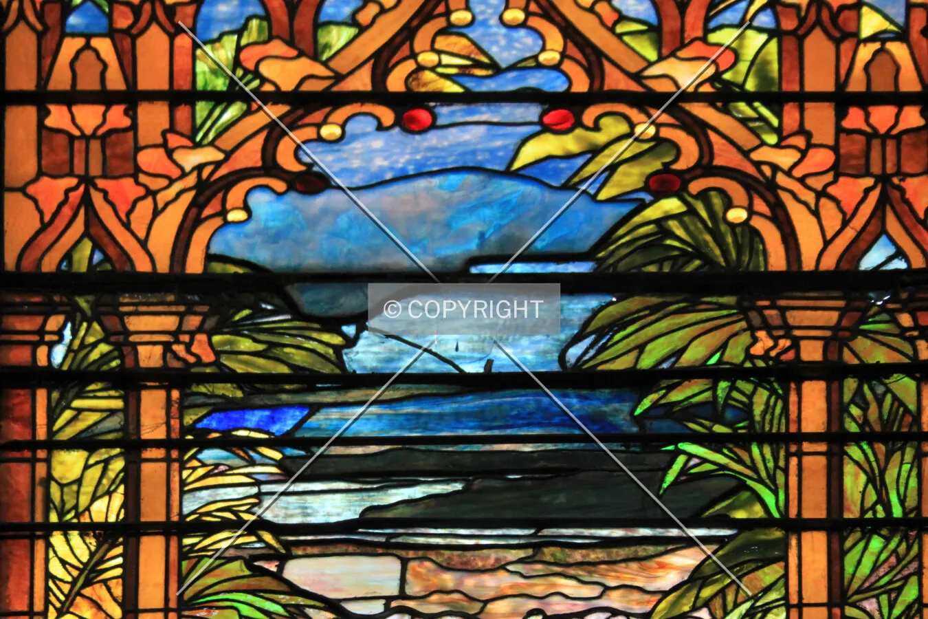 Detail of the stained glass