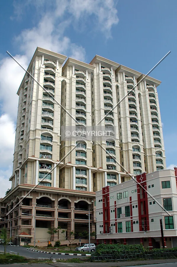 Looking up from Jalan Petanak