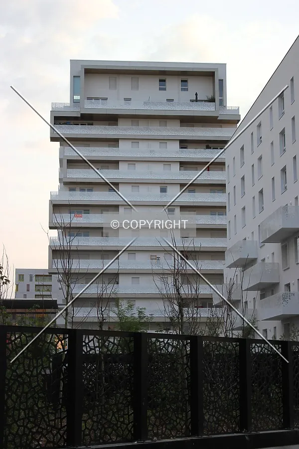 Balconies on the south face.