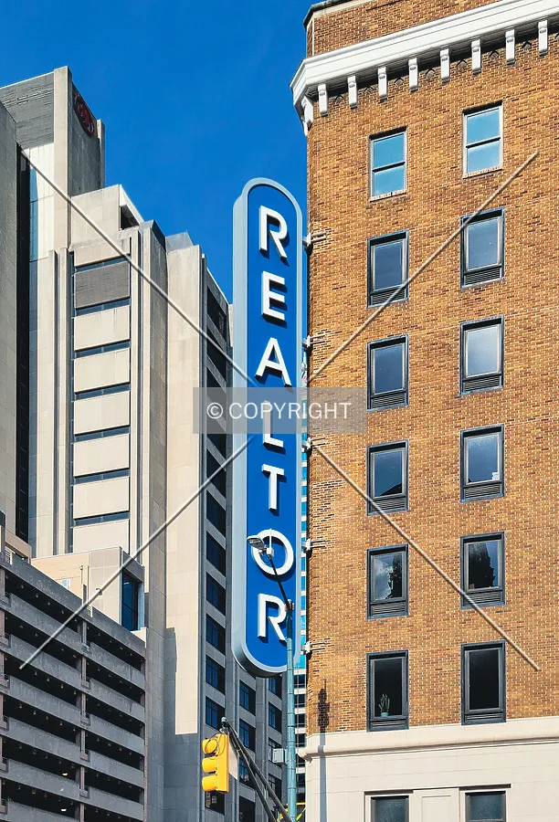 Realtor sign from the southwest; June 26, 2021