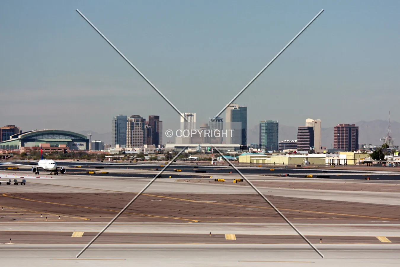 Downtown Phoenix, Arizona from the east